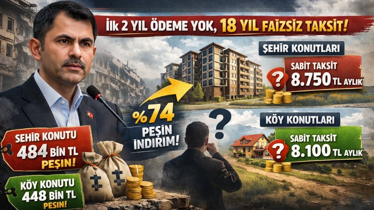 Peşin Ödeyene %74 İndirim! İşte Afet Konutlarının Yeni Fiyat Listesi