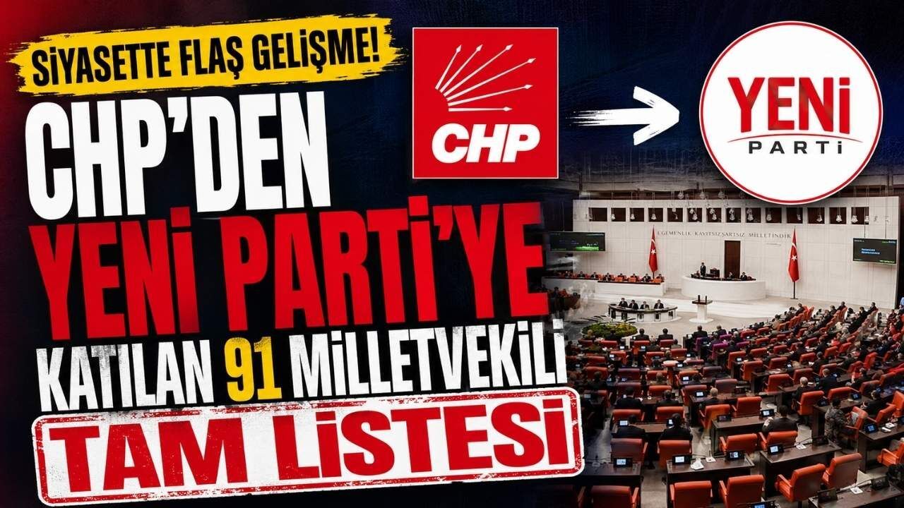 CHP'den Yeni Parti'ye Katılan 91 Milletvekili Tam Listesi