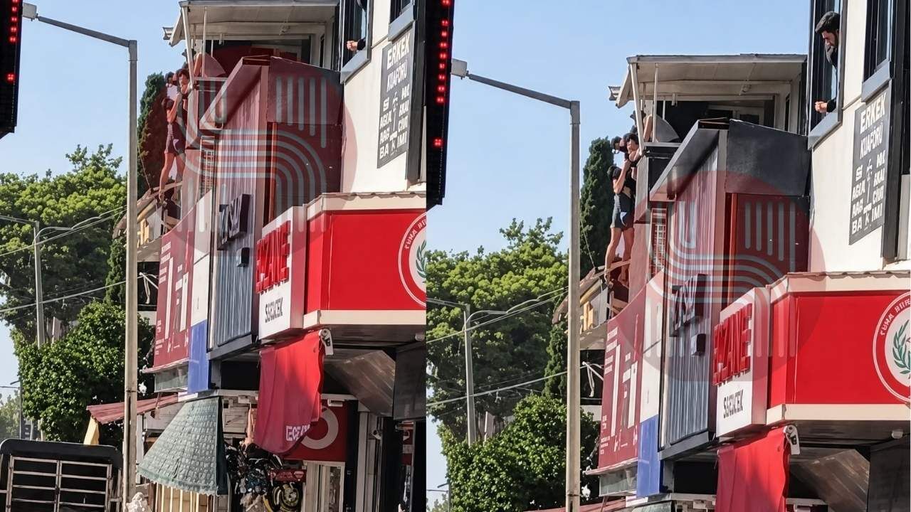 Osmaniye’de polisten kaçtı, çatıya çıkıp atlamak istedi!