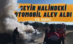 Seyir Halindeki Otomobil Alev Aldı