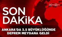 Son Dakika.. Ankara'da 3.5 Büyüklüğünde Deprem Meydana Geldi