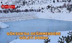 Göksun'da Değirmendere Göleti Dondu