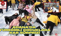 Adana'da Yüreğirli Çocuklara Kar Sürprizi