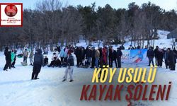 Adana'da köy usulü kayak şöleni