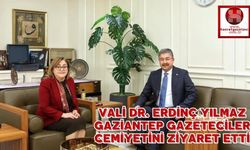 Osmaniye Valisi Dr. Erdinç Yılmaz, Gaziantep Gazeteciler Cemiyetini Ziyaret Etti