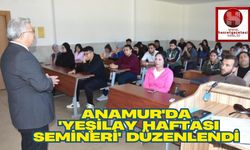 Anamur'da 'Yeşilay Haftası Semineri' düzenlendi