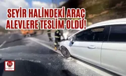 Hareket Halindeki Otomobil Alev Aldı!