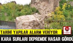 Tarihi Yapılar Alarm Veriyor, Kara Surları Depremde Hasar Gördü