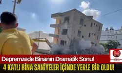 4 Katlı Bina İş Makinesi Darbesiyle Yıkıldı!