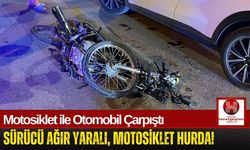 Motosiklet-Otomobil Kazası! Motosiklet Sürücüsü Ağır Yaralandı!