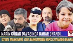 Narin Güran Davasında Karar Onandı..!