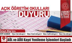AÖL ve AÖO Kayıt Yenileme İşlemleri Başladı