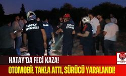Otomobil Kontrolden Çıktı, Yan Döndü!