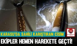 Karasu'da Sahili Karıştıran Cisim! Roket Motoru Olabilir
