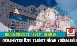05.05.2025’te “Evet” Dediler: Osmaniye’de Özel Tarihte Nikah Yoğunluğu