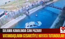 Cip Sulama Kanalına Uçtu, İki Kişiyi Vatandaşlar Kurtardı!