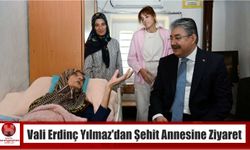 Vali Erdinç Yılmaz’dan Şehit Annesine Ziyaret