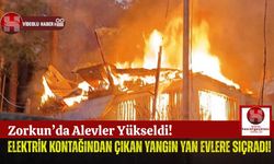 Zorkun Yaylası'nda Yangın! 3 Ev Yanarak Kullanılamaz Hale Geldi!