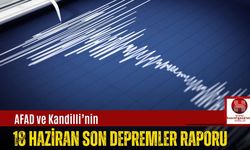 AFAD ve Kandilli’nin 18 Haziran Son Depremler Raporu