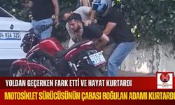Motosiklet Sürücüsü, Heimlich Manevrasıyla Boğulmak Üzere Olan Kişiyi Kurtardı!