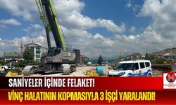 Üst Geçit İnşaatında Vinç Halatı Koptu, 3 İşçi Yaralandı!