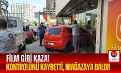 Direksiyon Hakimiyetini Kaybeden Sürücü Arabasıyla Mağazaya Girdi!