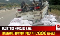 Düziçi'nde Un Yüklü Kamyonet Havada Takla Attı!