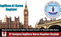 A1 Seviyesi İngilizce Kursu Kayıtları Başladı