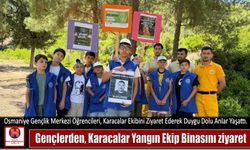 Gençlerden, Karacalar Yangın Ekip Binasını ziyaret