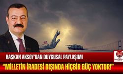 Başkan Aksoy'dan Anlamlı Sözler! " Unutmadık, Unutturmayacağız!"