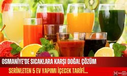 Osmaniye’de Sıcaklara Karşı  Serinleten 5 Ev Yapımı İçecek