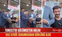 Tunceli'de Gülümseten Anlar, Vali Aygöl, Korumasının Gönlünü Aldı!