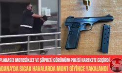 Adana Sıcağında Montla Trafiğe Çıkınca Polise Yakalandı
