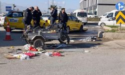 Kahramanmaraş’ta taksi ile sepetli motosiklet çarpıştı: 2 yaralı