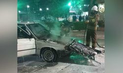 Seyir Halindeki Otomobil Alev Alev Yandı