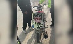 Abartı egzozlu motosikletliye 12 bin TL ceza kesildi