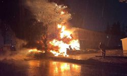 Antakya’da Şantiyede Korkutan Yangın Paniği