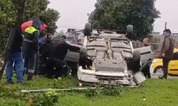 Adana’da otomobil takla attı 1 yaralı