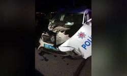promil alkollü sürücü polis aracına çarptı