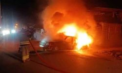 Hatay’da Seyir Halindeki Otomobil Alevlere Teslim Oldu