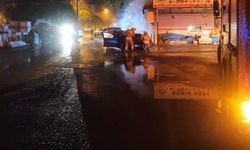 İskenderun’da seyir halindeki otomobil alev aldı