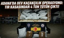 Adana’da Dev Kaçakçılık Operasyonu: Tır Kasasından 4 Ton Tütün Çıktı!