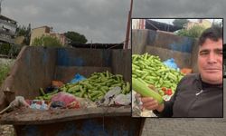 Görüntüler Videoda! Antalya Serik Halinde İsraf İsyanı: Yüzlerce Kilo Kabak Çöpe Döküldü