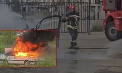 Osmaniye Galericiler Sitesi Yakınında Otomobil Alev Alev Yandı