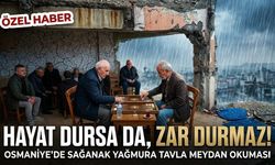Osmaniye'de Ezber Bozan Görüntü: Sağanak Yağmur Bile Tavla Keyfini Bölemedi!