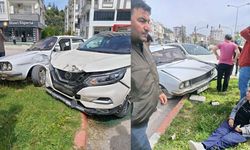Osmaniye'de otomobillerin çarpışma anı kamerada: 1 yaralı