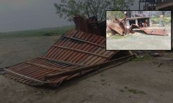 Osmaniye’de Şiddetli Sağanak ve Fırtına: Ahırın Çatısı Kağıt Gibi Uçtu