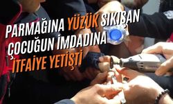 Parmağına Yüzük Sıkışan Çocuğun İmdadına İtfaiye Yetişti