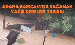 Adana Sarıçam’da Sağanak Yağış Dereleri Taşırdı