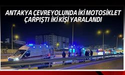 Antakya Çevreyolunda İki Motosiklet Çarpıştı  İki Kişi Yaralandı